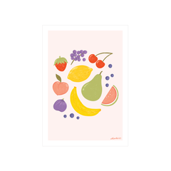 Iko Iko A4 Art Print Textured Tootie Fruitti Pink