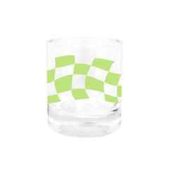 Iko Iko Glass Tumbler Checkered Green