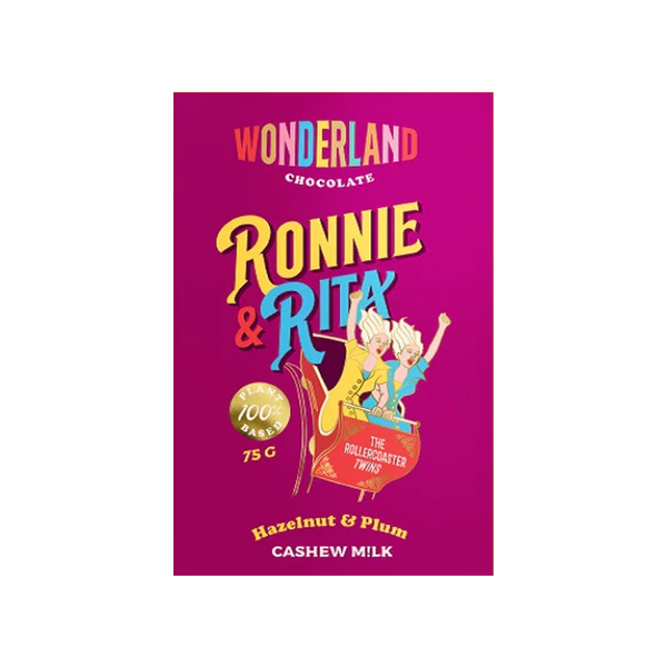 Wonderland Ronnie & Rita Hazelnut Plum Cashew Chocolate