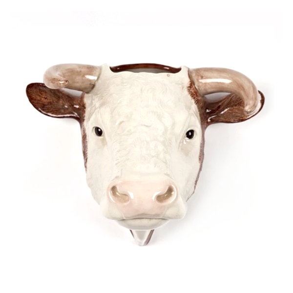 Quail Hereford Bull Wall Vase Large