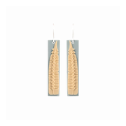 Tania Tupu Earrings Huia Feather Sky
