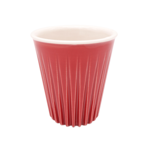 Daniel Jessep Ceramic Tumbler Fluted Red