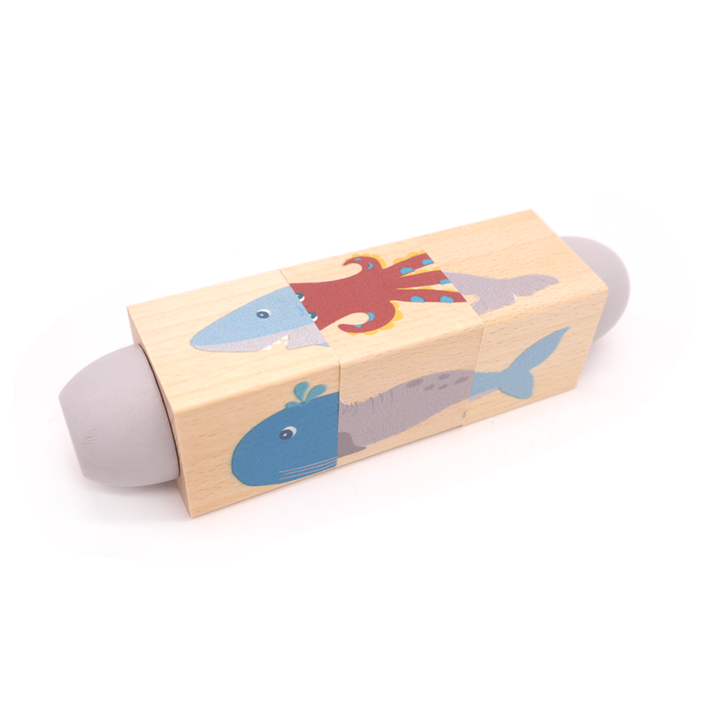 Wooden Twist Blocks Ocean