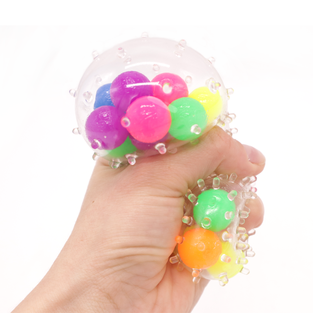 Squeeze Ball Clear Colourful