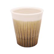 Daniel Jessep Ceramic Tumbler Fluted White and Copper