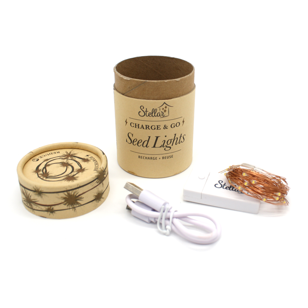 Charge and Go LED Multi Function String Lights 3m Copper
