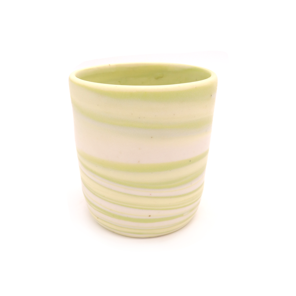 Mystery Creek Thrown Tumbler Lime