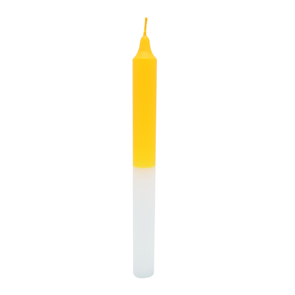 Half and Half Candle Yellow Light Aqua