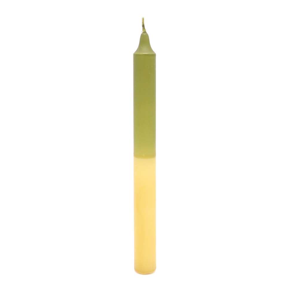 Half and Half Candle Olive Mustard