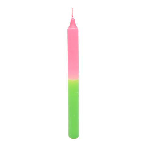 Half and Half Candle Dark Pink Lime
