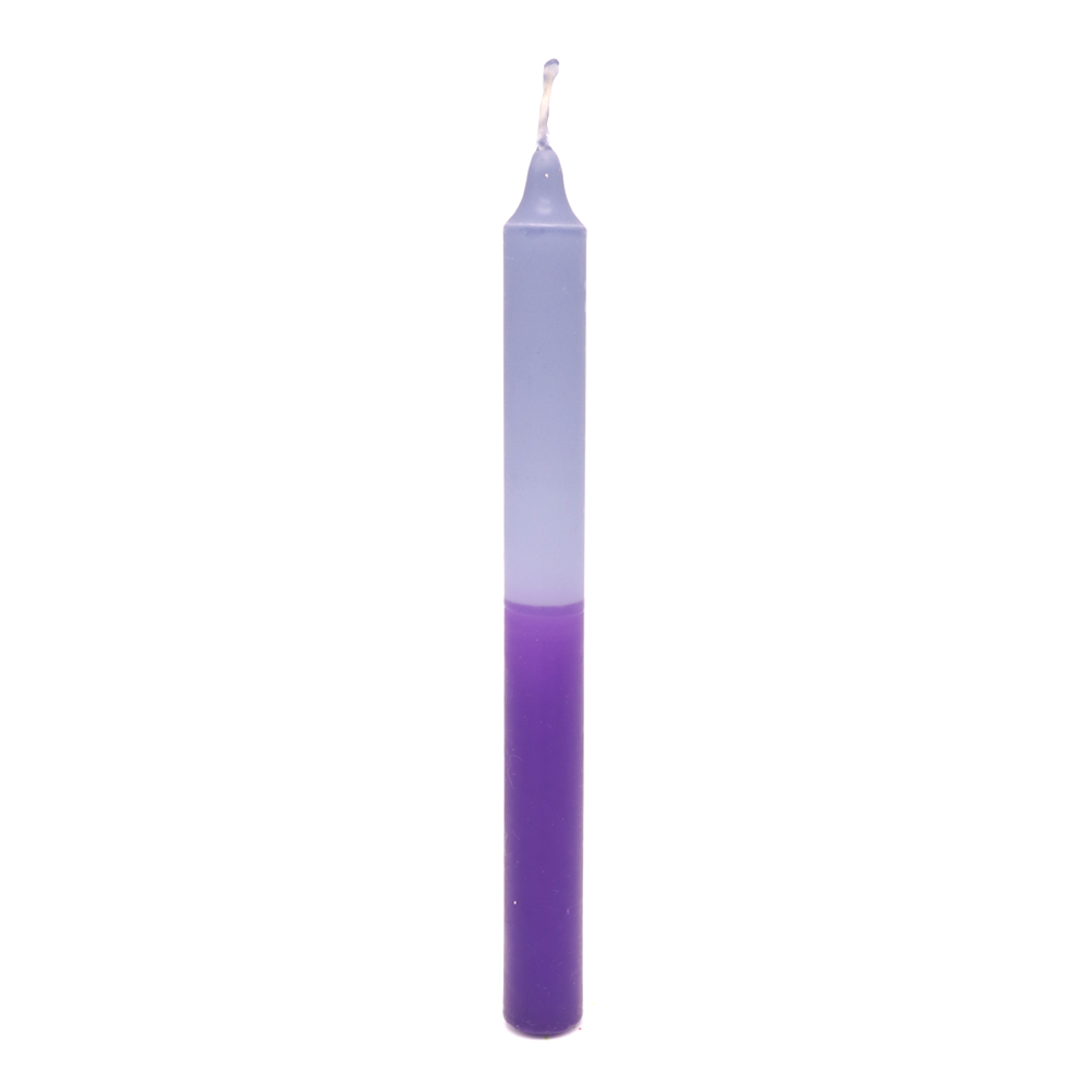Half and Half Candle Periwinkle Purple