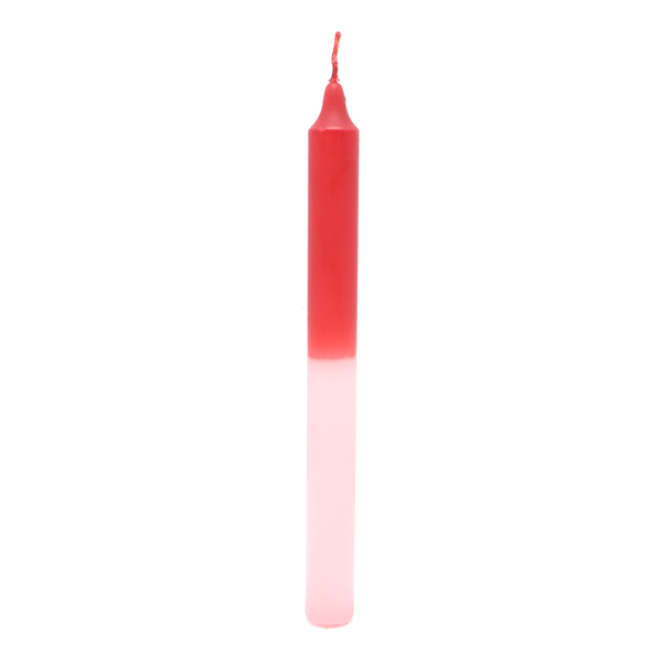 Half and Half Candle Red Light Pink