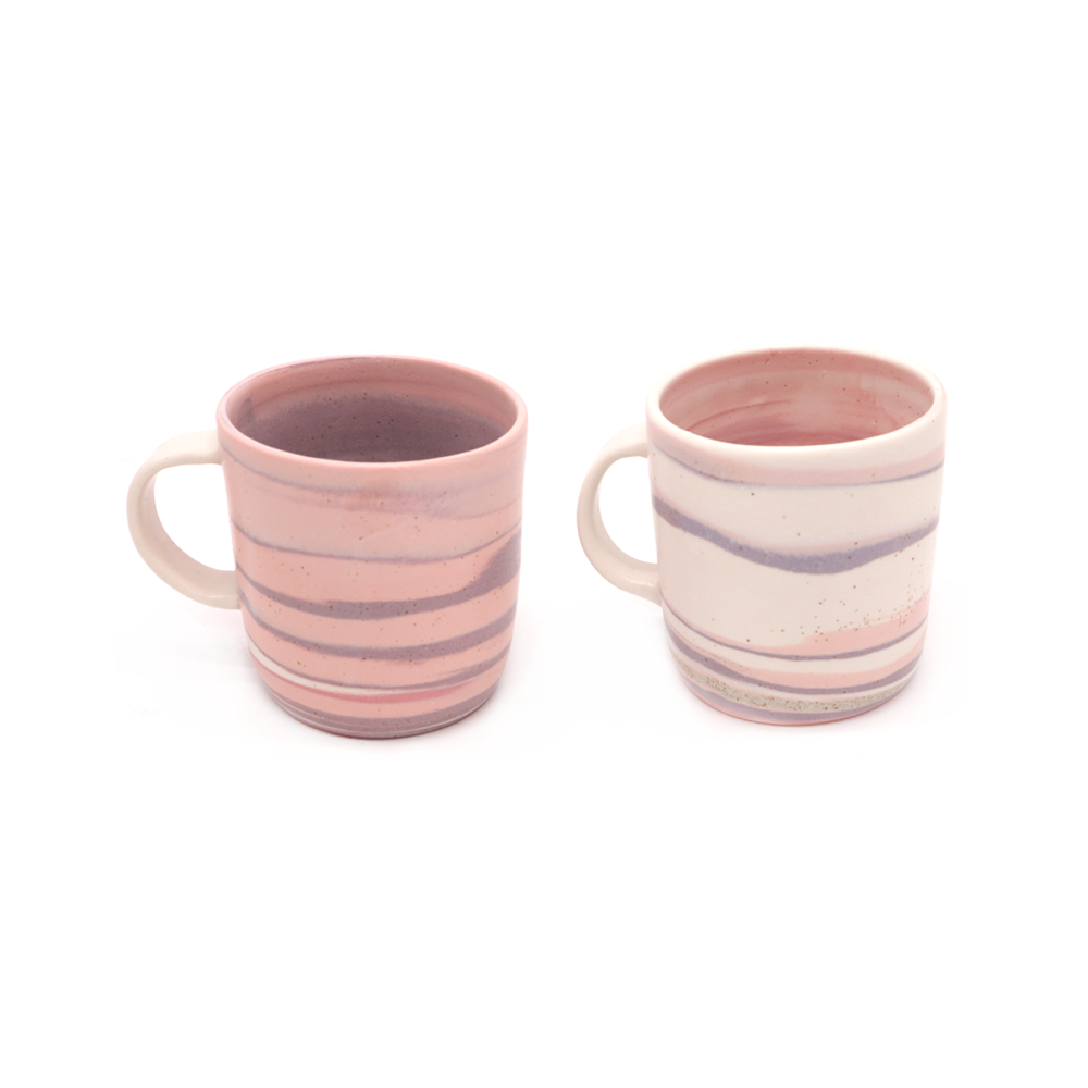 Mystery Creek Thrown Mug Pink lavender Sand