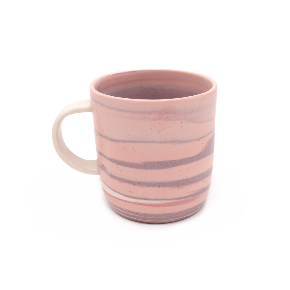 Mystery Creek Thrown Mug Pink lavender Sand