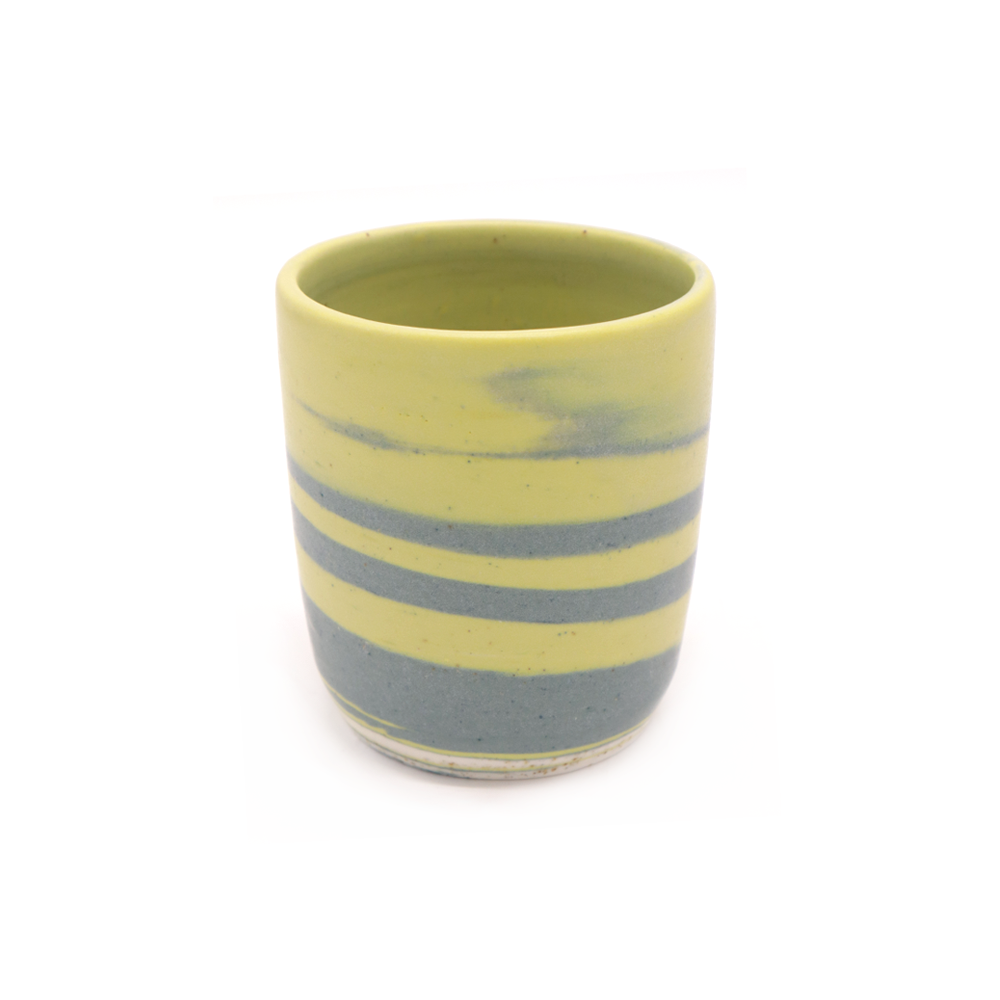 Mystery Creek Thrown Tumbler Lime Blue