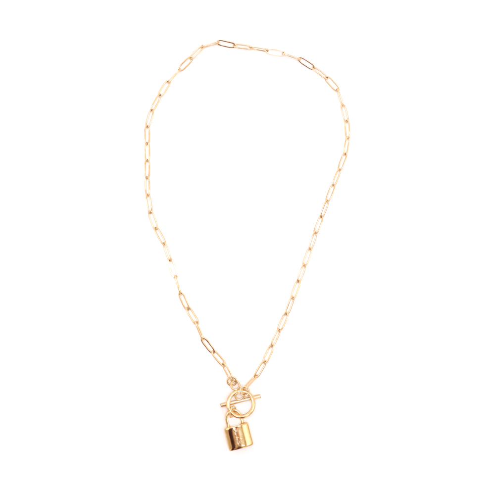 Penny Foggo Necklace Toggle Lock Gold