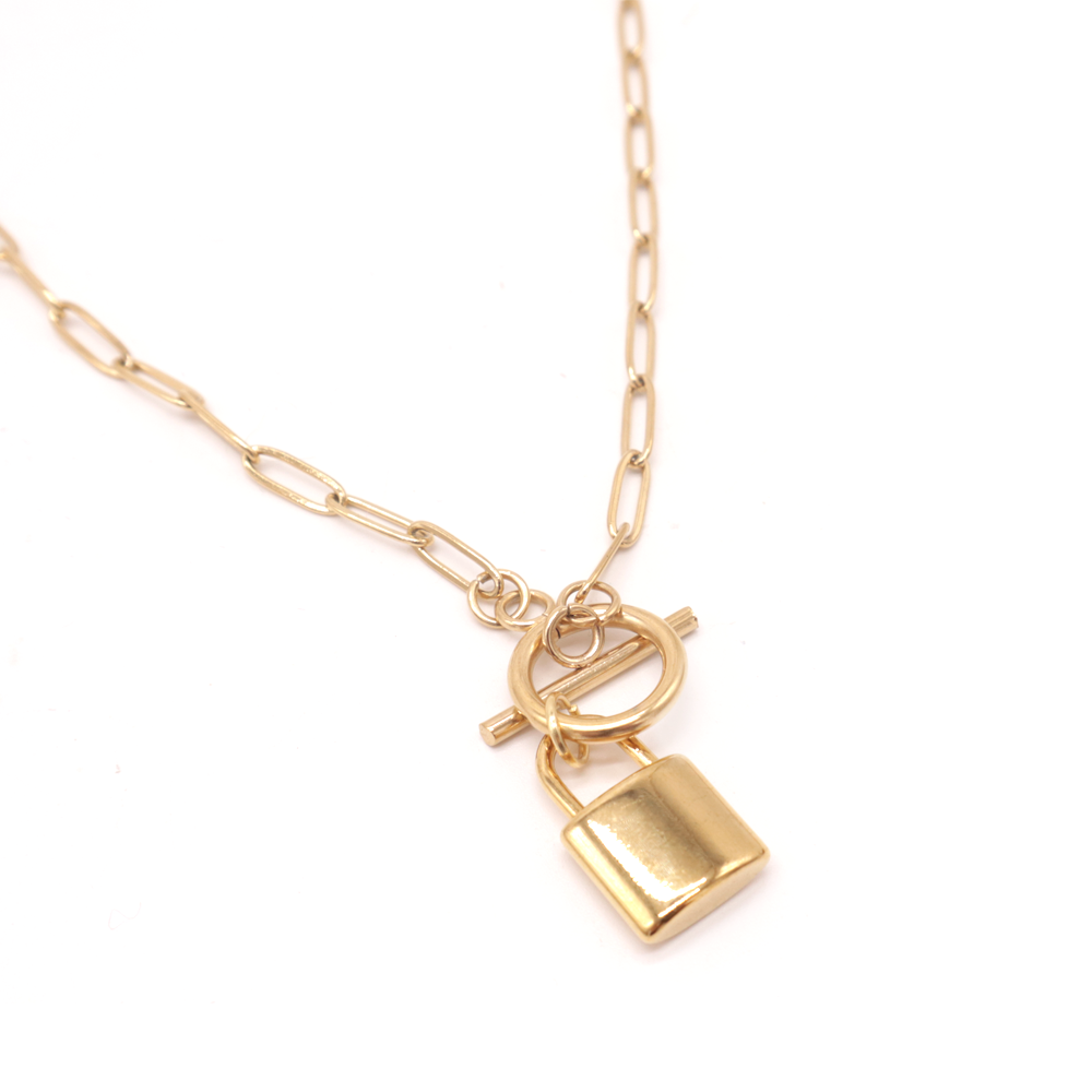 Penny Foggo Necklace Toggle Lock Gold