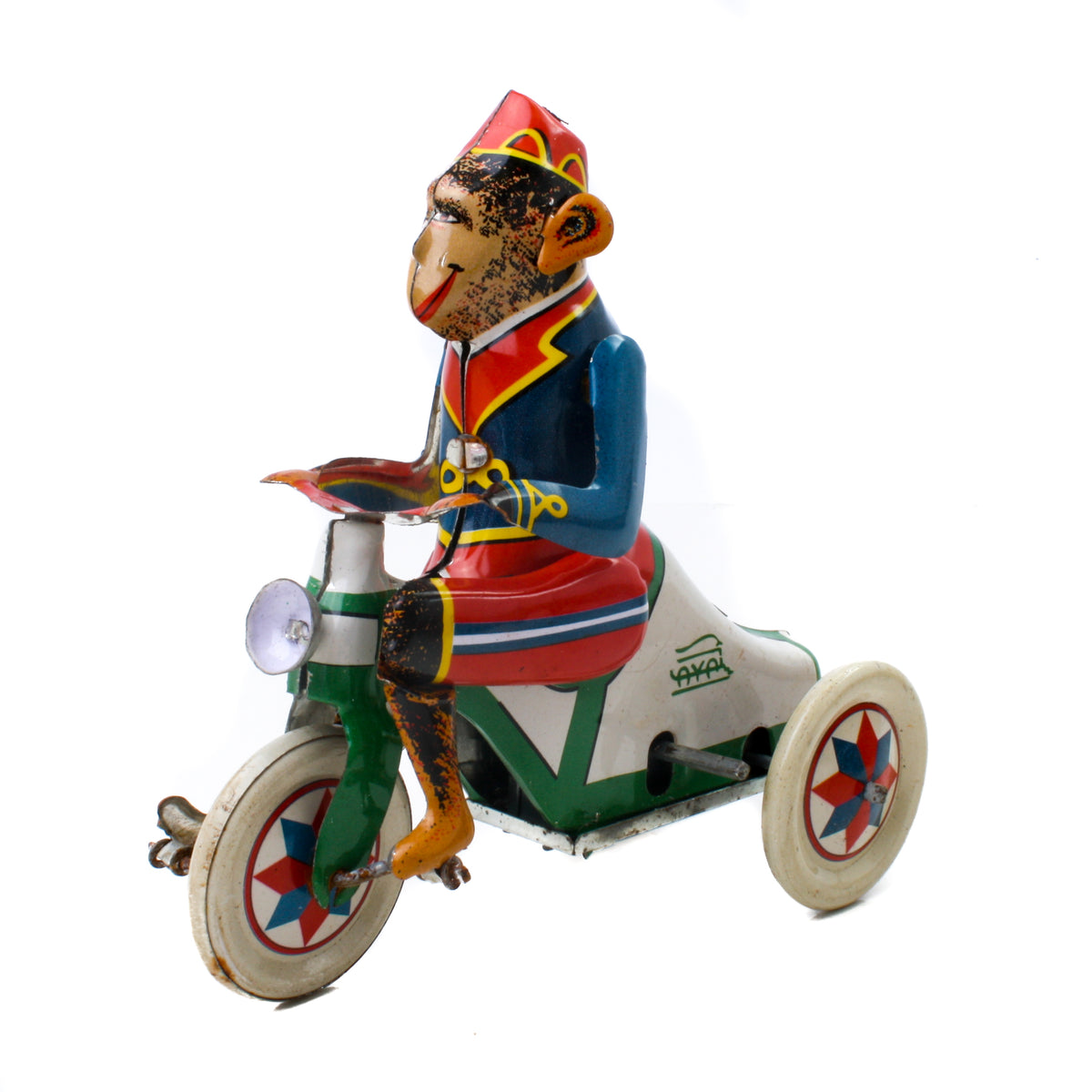 Tin Monkey on Bike