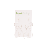 Funki Studios Earrings Wahine Toa Silver