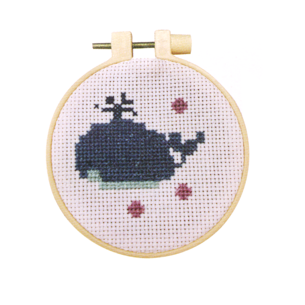 Mini Cross Stitch Kit Whale