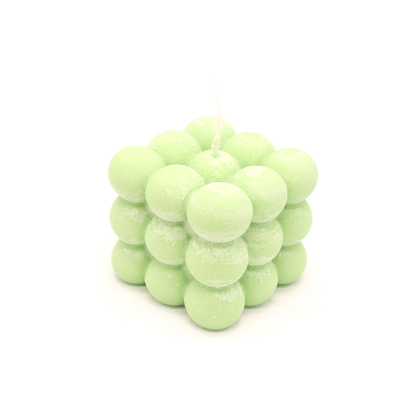Haly Bubble Cube Candle Mint