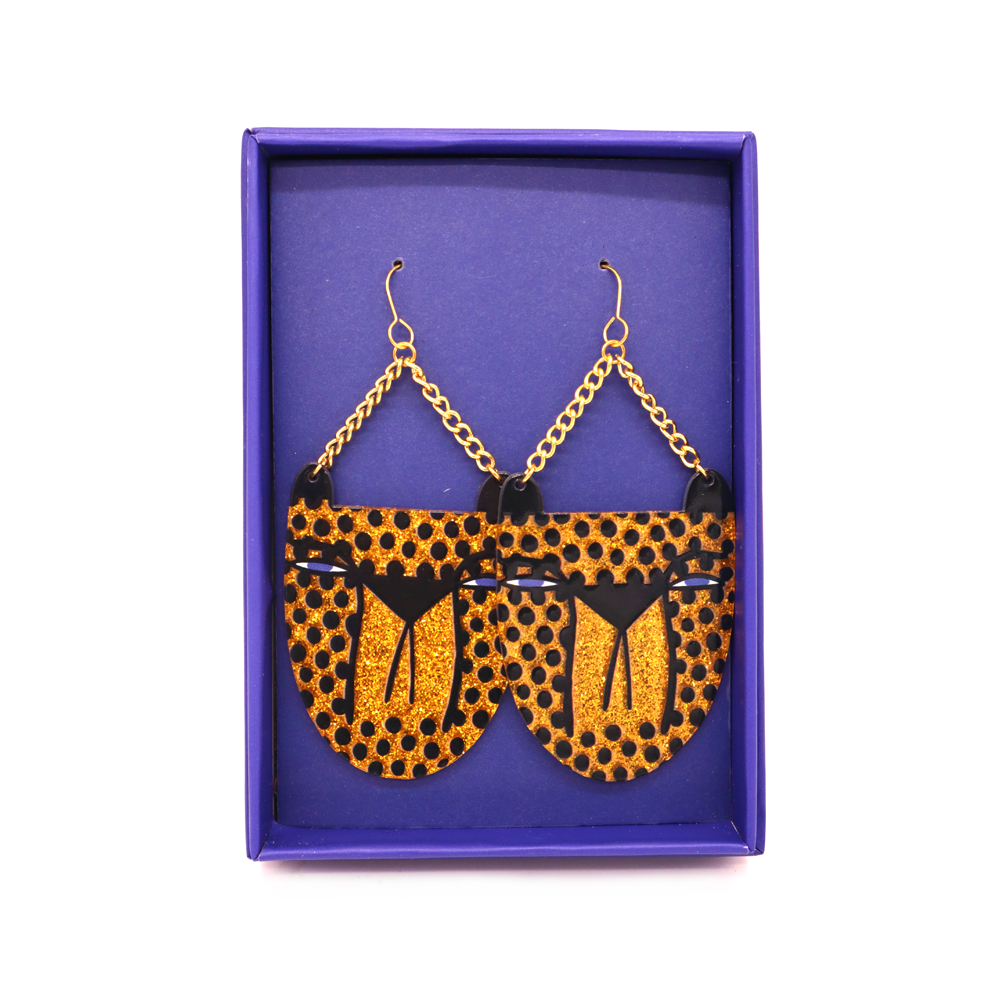 Studio Soph Earrings Cheetah Gold