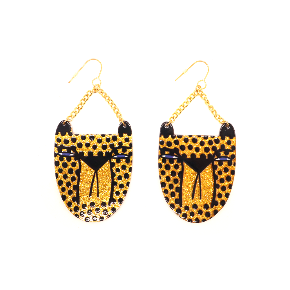 Studio Soph Earrings Cheetah Gold