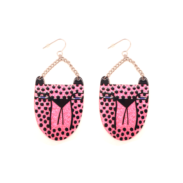 Studio Soph Earrings Cheetah Pink
