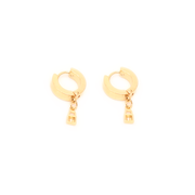 Penny Foggo Earrings Huggies Tiny Lock Gold