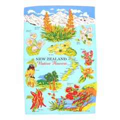 Native Flowers Tea Towel