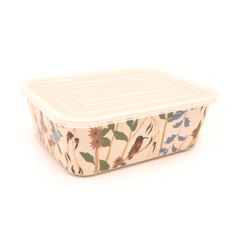 Amalfi Colette Bamboo Fibre Container Blue Bird Large