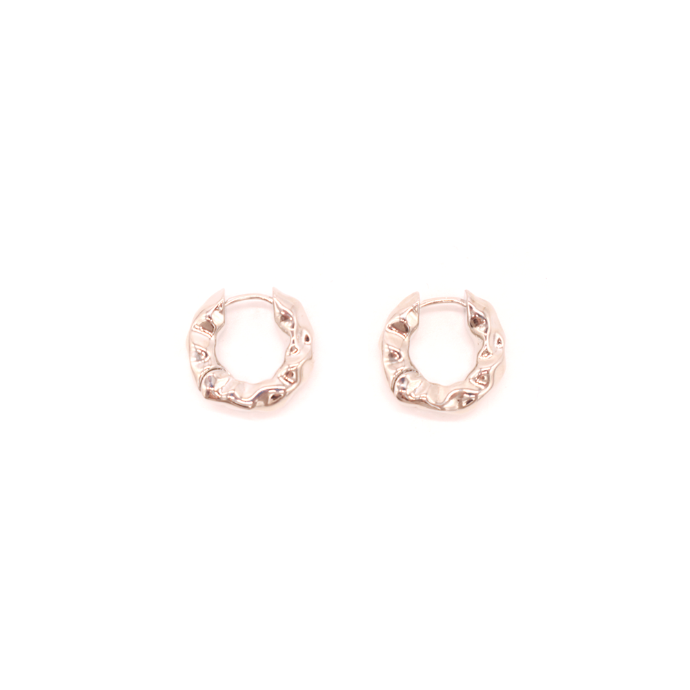 Penny Foggo Earrings Huggies Crushy Silver