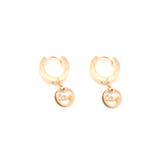 Penny Foggo Earrings Huggies Little Bit of Love Gold