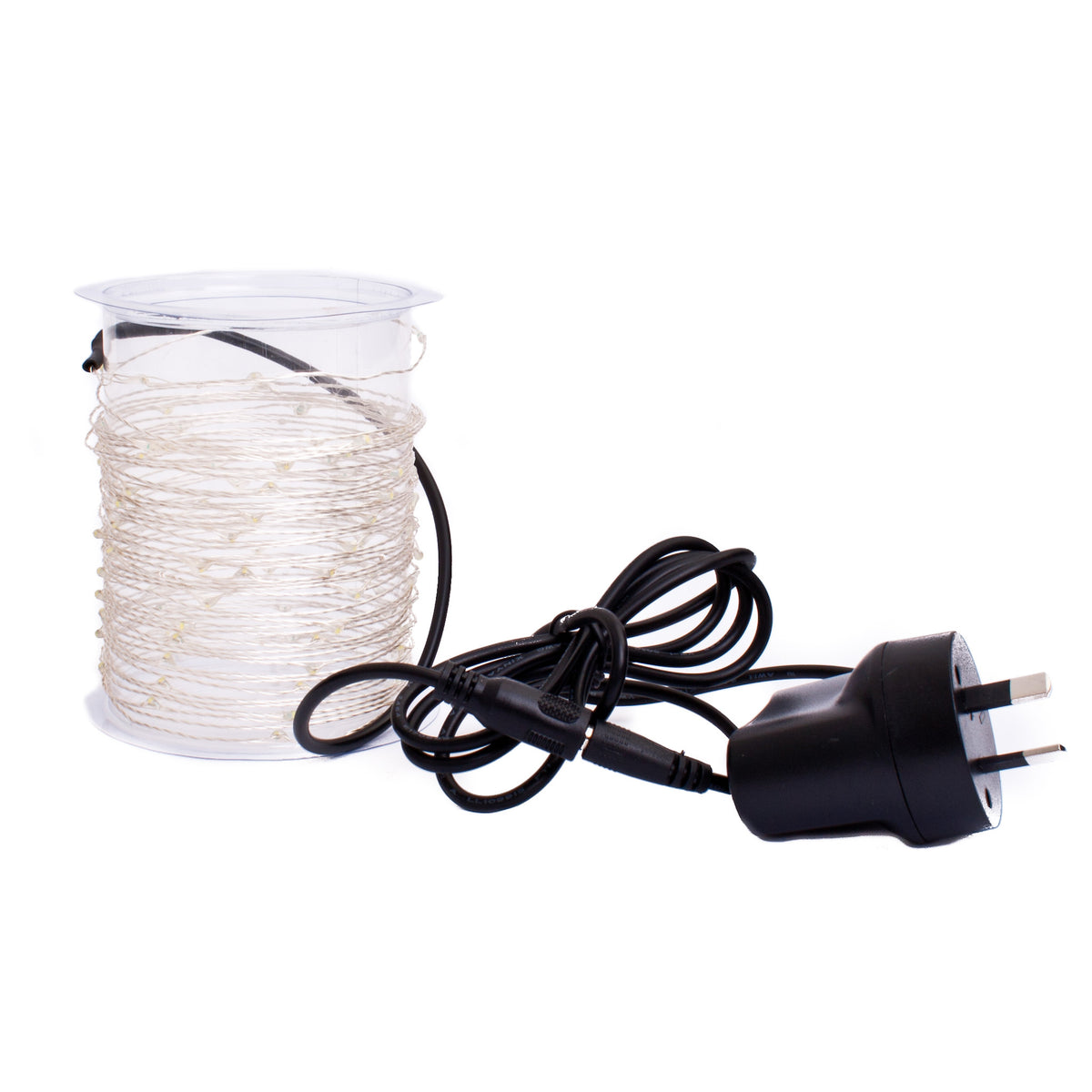 LED Wire Seed Light String 10m Silver Warm White Plug in