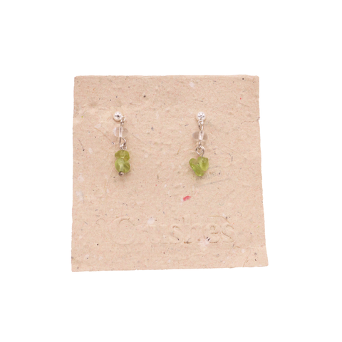 Crushes Gemstone Silver Drop Earring Peridot