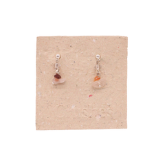 Crushes Earrings Silver Drop Gem Stone Carnelian