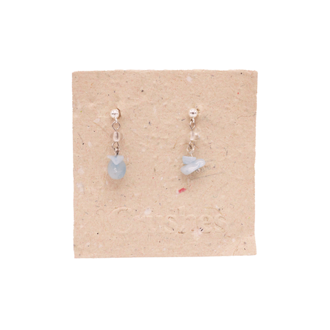 Crushes Gemstone Silver Drop Earring Aquamarine