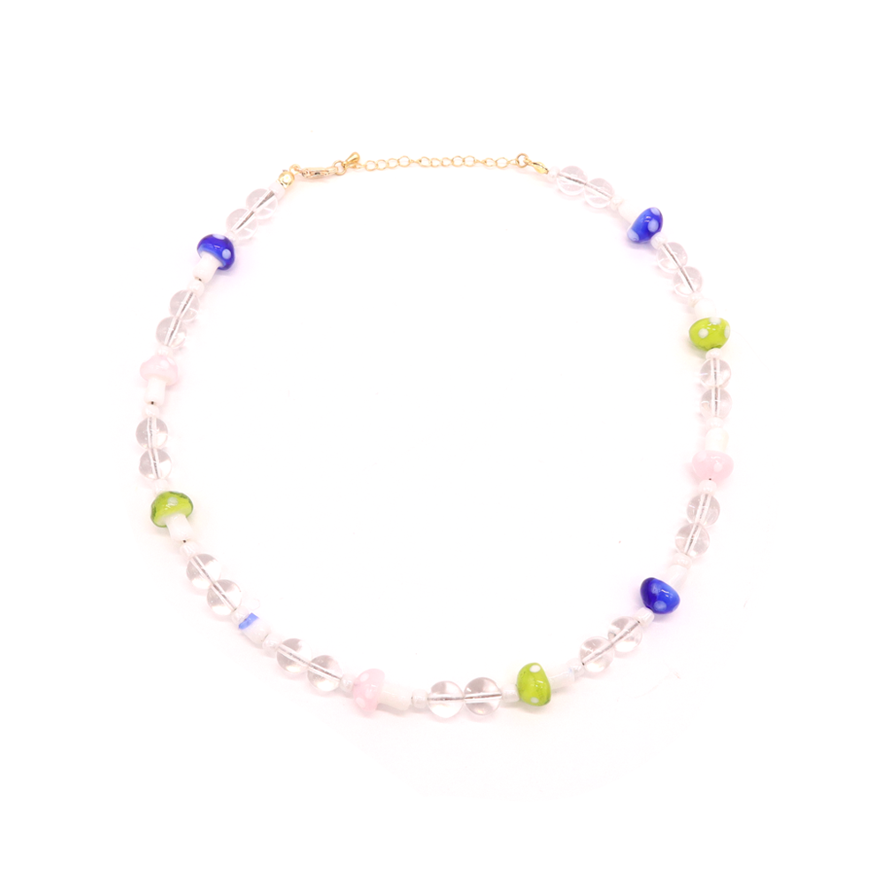 Crushes Necklace Glass Mushroom Multi