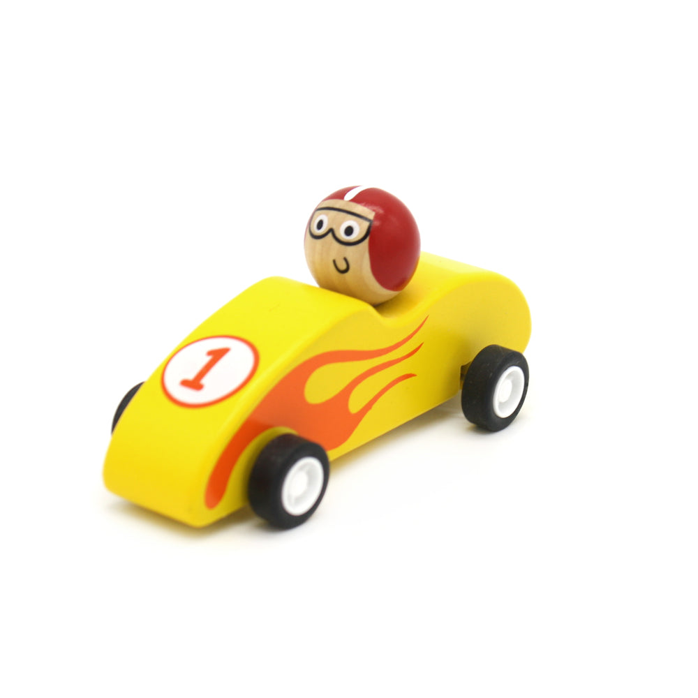 Wooden Pull Back Racer Assorted