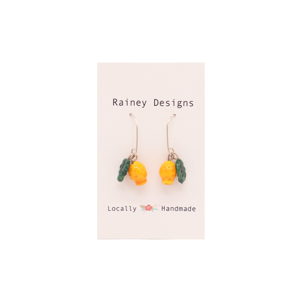 Rainey Designs Glass Lemon Cluster Earrings