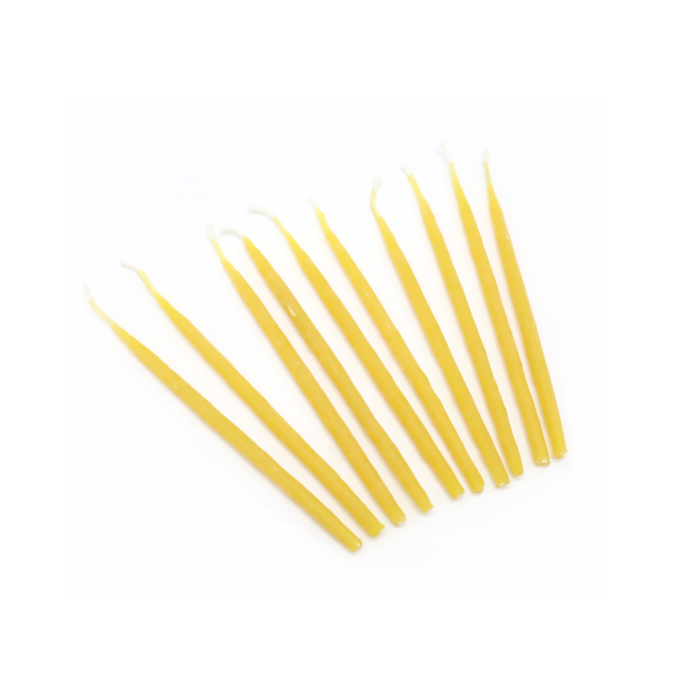 Hexton 100% Beeswax Birthday Candles Pack of 10