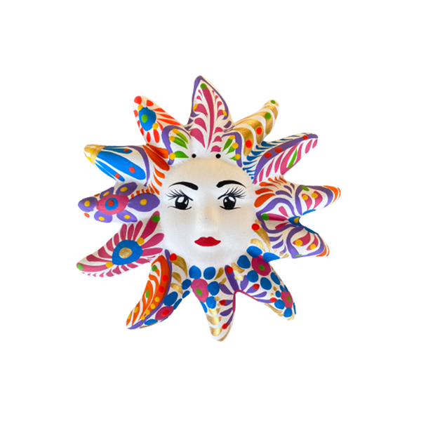 Rustico Mexico Clay Hand Painted Sun