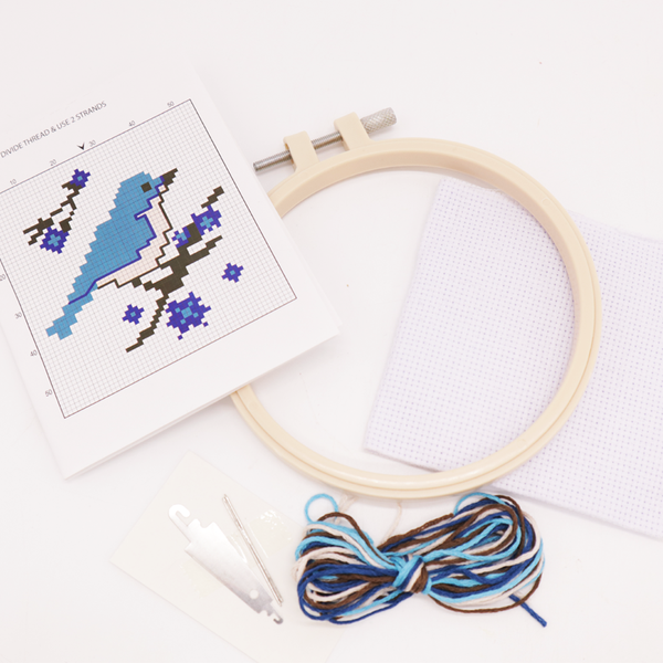 Mini Cross Stitch Kit Bluebird