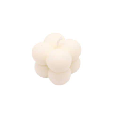 Haly Mini Bubble Candle White