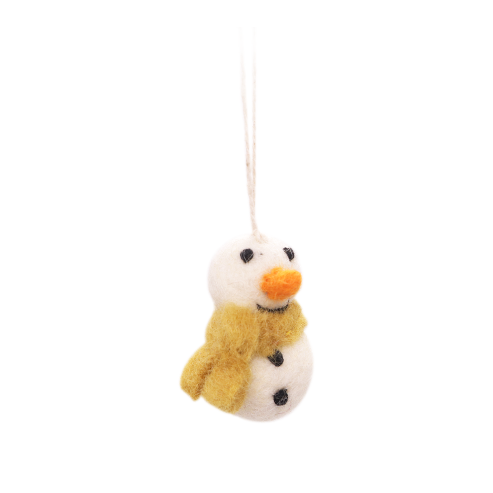 En Grey & Sif Fair Trade Felt Christmas Decoration Baby Snowman