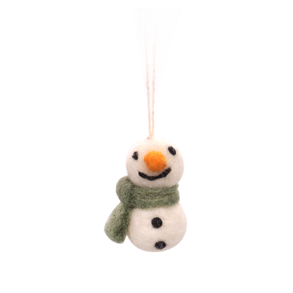 En Grey & Sif Fair Trade Felt Christmas Decoration Baby Snowman