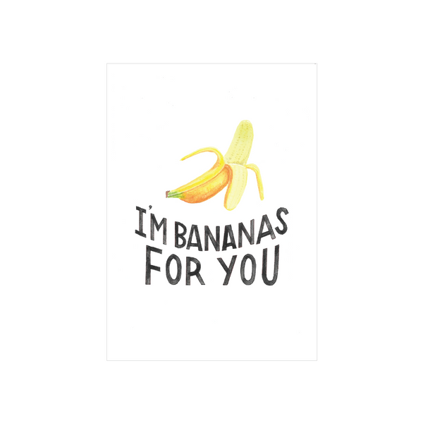 Steer Illustrations x Iko Iko Card Im Bananas for You