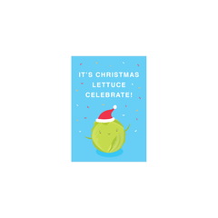 Iko Iko Mini Christmas Card Cutie Food Pun Lettuce