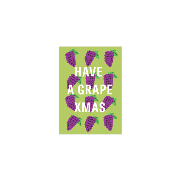 Iko Iko Mini Christmas Card Fruit Pun Grape Christmas