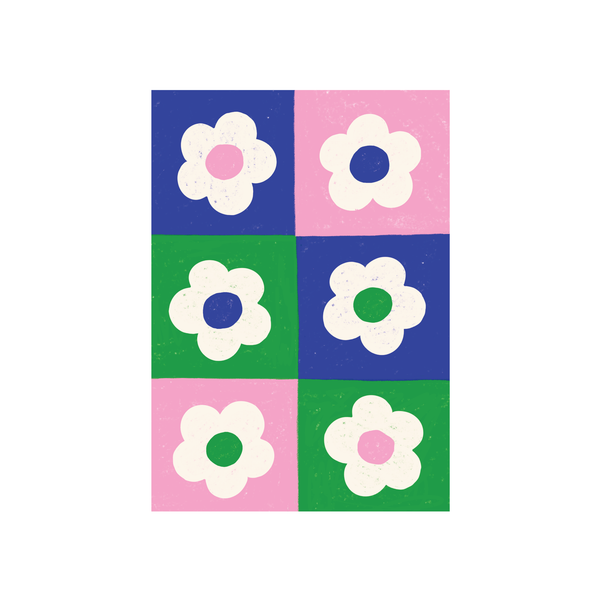 Iko Iko Textured Card Flower Check